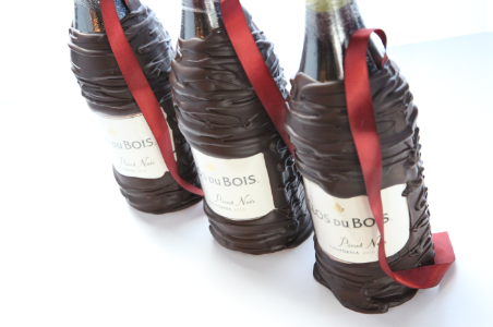 Chocolate Dipped Wine Bottles
