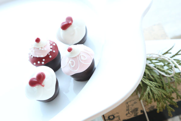 Cordial Cherries ~ 4-Piece Gift ~ Valentine Cupcakes