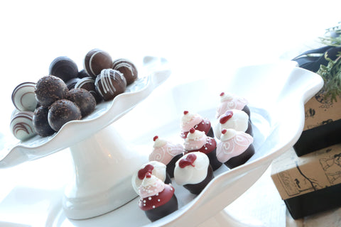 Chocolate Truffles ~ 2-Tier Gift Tower ~ Valentine Cupcakes