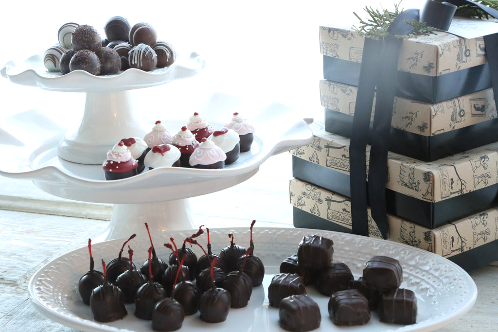 Chocolate Truffles ~ 4-Tier Gift Tower ~ Valentine Cupcakes