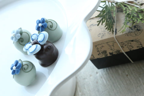Cordial Cherries ~ 4-Piece Gift ~ Blue Butterfly Garden
