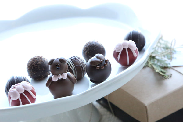 Combo ~ 9-Piece Gift ~ Teddy Bears (Cherries & Truffles)