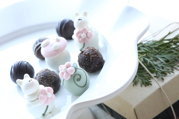 Combo ~ 9-Piece Gift ~ Bunnies in the Flower Patch (Cherries & Truffles)