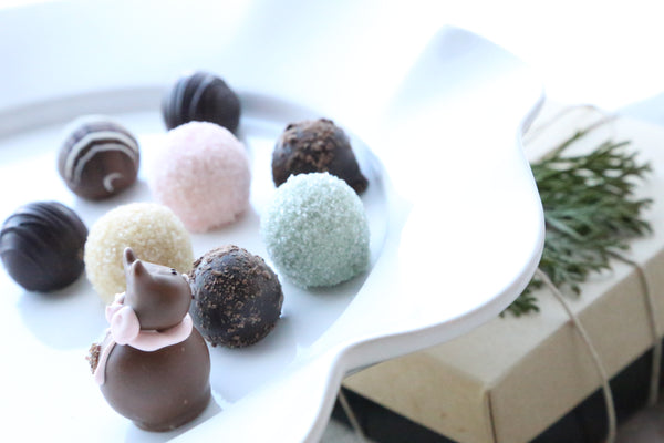 Combo ~ 9-Piece Gift ~ Chocolate Easter Bunnies (Cherries & Truffles)