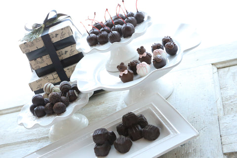 Chocolate Truffles ~ 4-Tier Gift Tower ~ Baby Pink Teddy Bears