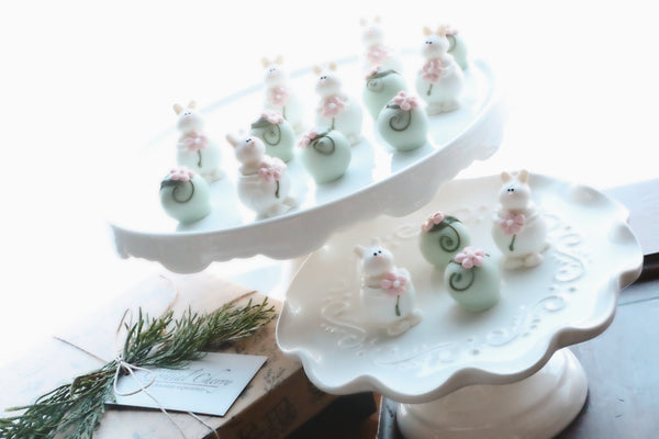 Chocolate Truffles ~ 16-Piece Gift ~ Bunnies in the Flower Patch
