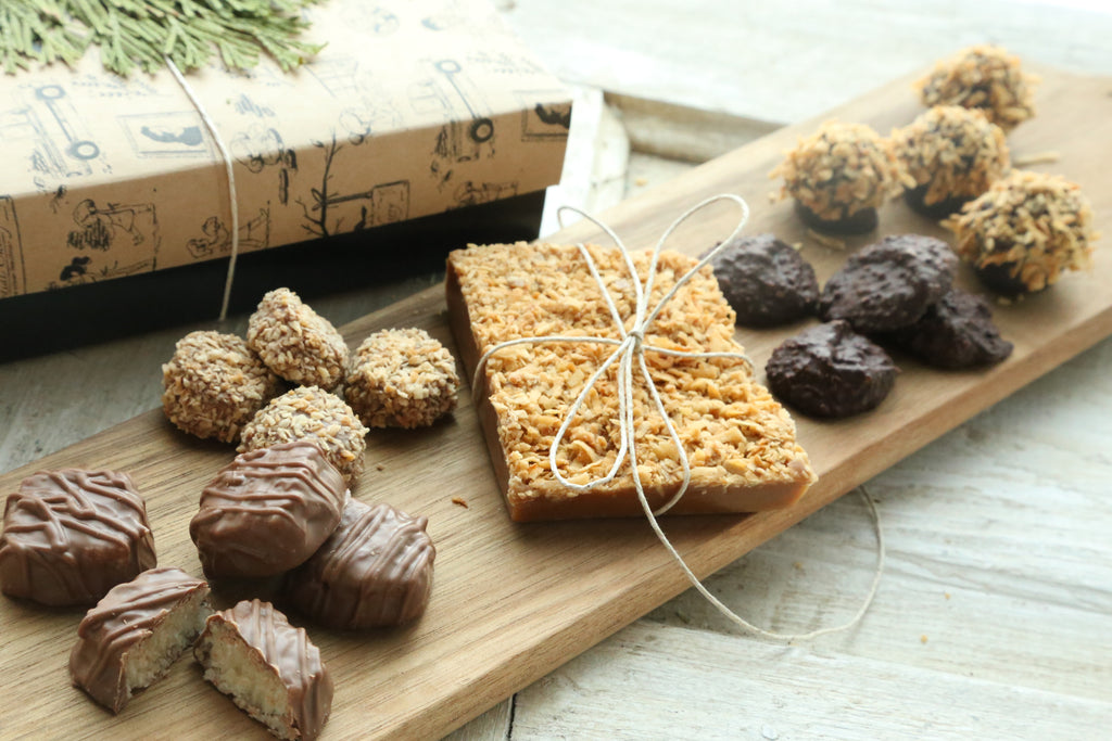 Coconut Chocolates ~ 17-Piece Gift ~ Truffles, Cherries, and Caramel