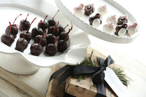 Cordial Cherries ~ 2-Tier Gift Tower ~ Penguins