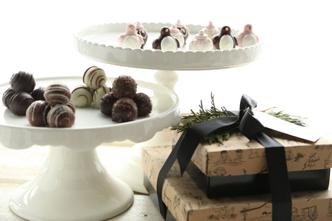 Chocolate Truffles ~ 2-Tier Gift Tower ~ Penguins