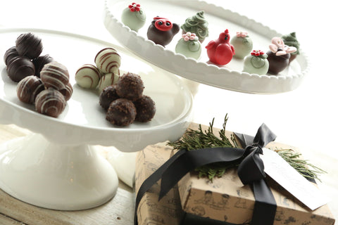Chocolate Truffles ~ 2-Tier Gift Tower ~ Sweet Garden