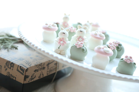 Chocolate Truffles ~ 16-Piece Gift ~ Bunnies in the Flower Patch