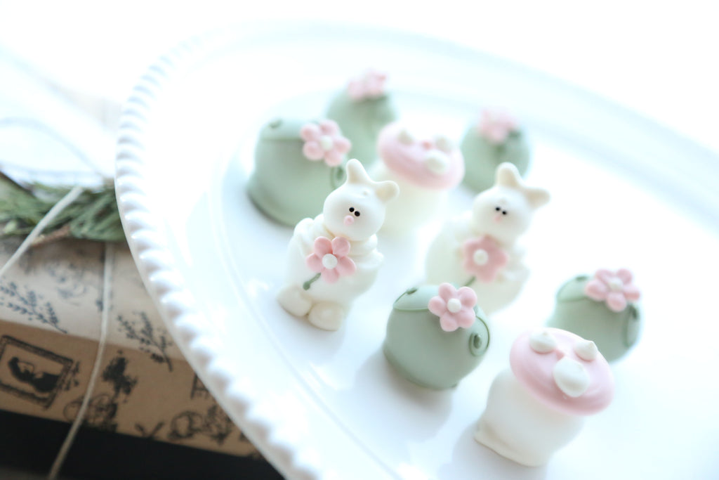 Chocolate Truffles ~ 9-Piece Gift ~ Bunnies in the Flower Patch