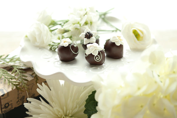Chocolate Truffles ~ 4-Piece Gift ~ Flower Garden