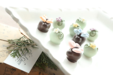 Chocolate Truffles ~ 9-Piece Gift ~ Butterflies and Blossoms