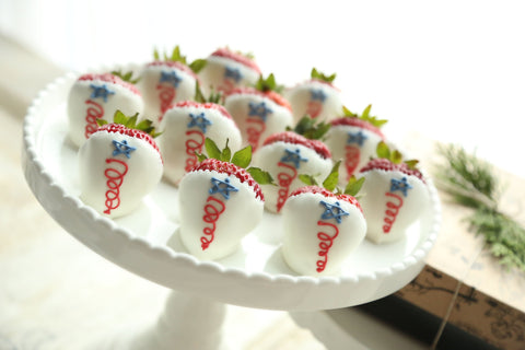 Patriot Chocolate Strawberries ~ 12-Piece ~ (This item cannot be shipped)