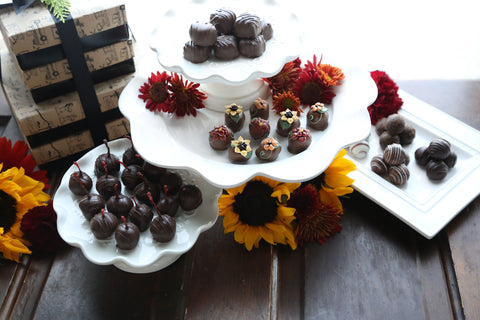 Chocolate Truffles ~ 4-Tier Gift Tower ~ Autumn Bouquet