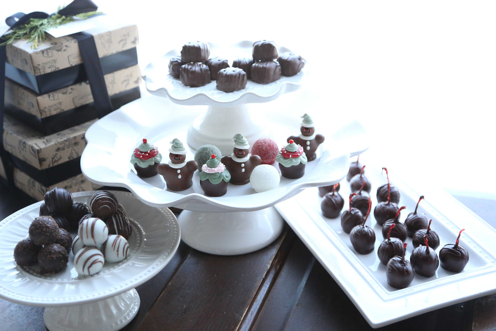 Chocolate Truffles ~ 4-Tier Gift Tower ~ Gingerbread Men
