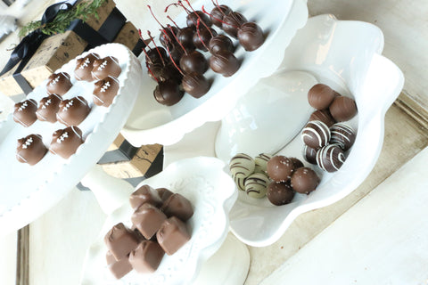 Chocolate Truffles ~ 4-Tier Gift Tower ~ Footballs