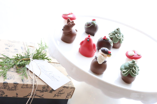 Chocolate Truffles ~ 9-Piece Gift ~ Woodland Christmas
