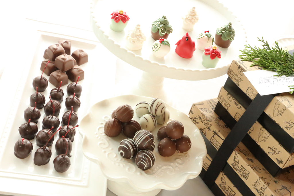 Cordial Cherries ~ 4-Tier Gift Tower ~ Winter Garden