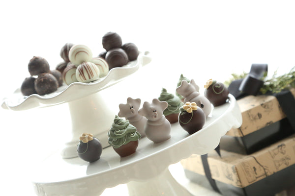 Chocolate Truffles ~ 2-Tier Gift Tower ~ Welcome Baby Elephants