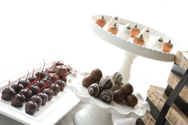 Chocolate Truffles ~ 4-Tier Gift Tower ~ Pumpkins and Ghosts