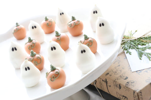 Chocolate Truffles ~ 16-Piece Gift ~ Pumpkins and Ghosts