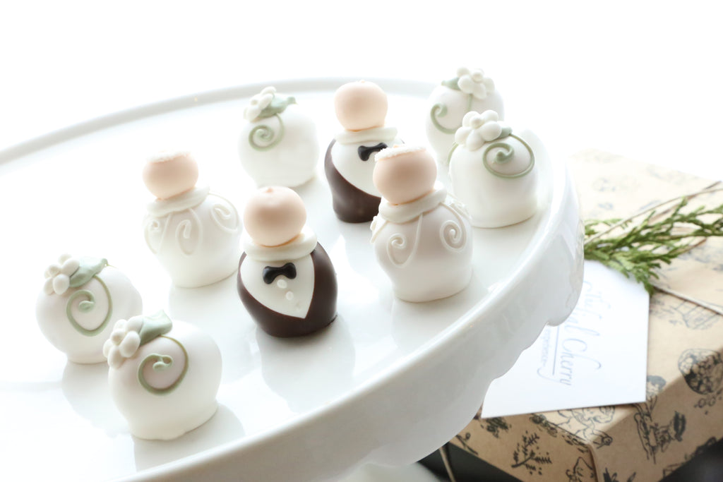 Chocolate Truffles ~ 9-Piece Gift ~ Wedding Bride and Groom