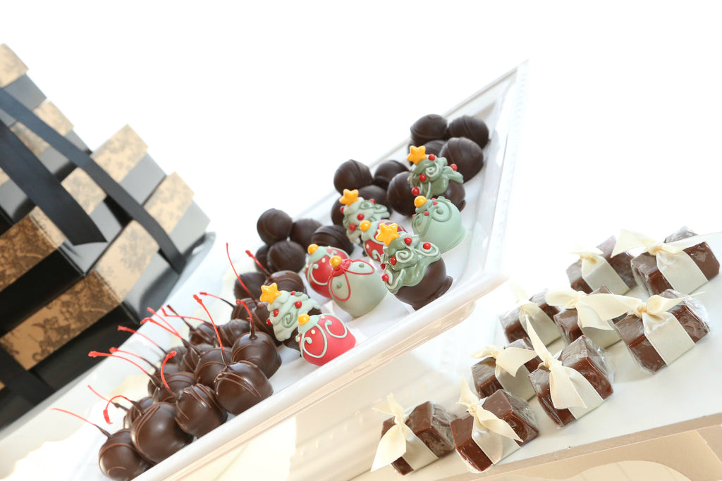 Cordial Cherries ~ 4-Tier Gift Tower ~ Christmas Trees and Ornaments