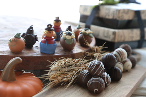 Chocolate Truffles ~ 2-Tier Gift Tower ~ The Sweetest Scarecrow