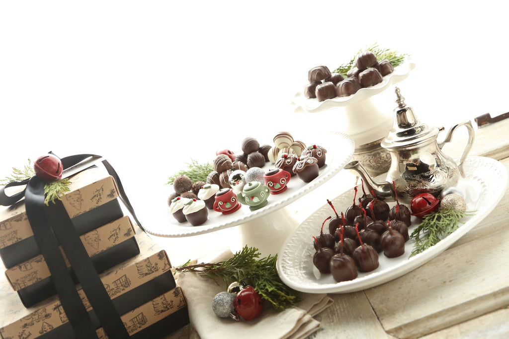 Cordial Cherries ~ 4-Tier Gift Tower ~ Christmas Tea & Cakes