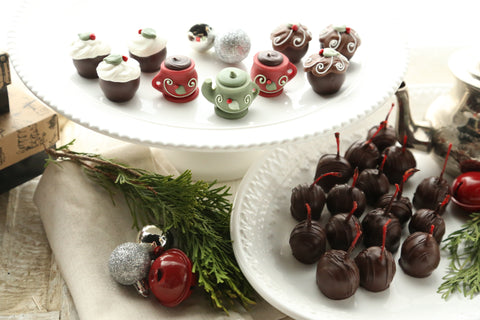 Cordial Cherries ~ 2-Tier Gift Tower ~ Christmas Tea & Cakes