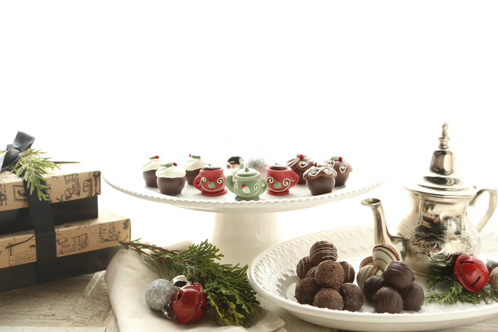 Chocolate Truffles ~ 2-Tier Gift Tower ~ Christmas Tea & Cakes