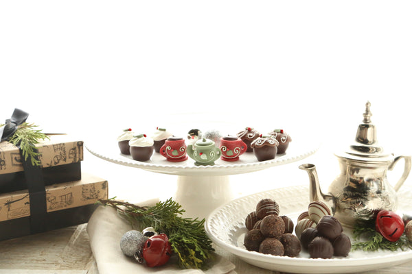 Chocolate Truffles ~ 2-Tier Gift Tower ~ Christmas Tea & Cakes