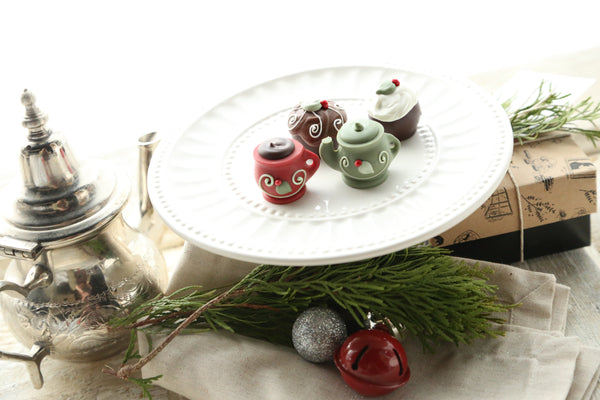 Cordial Cherries ~ 4-Piece Gift ~ Christmas Tea & Cakes