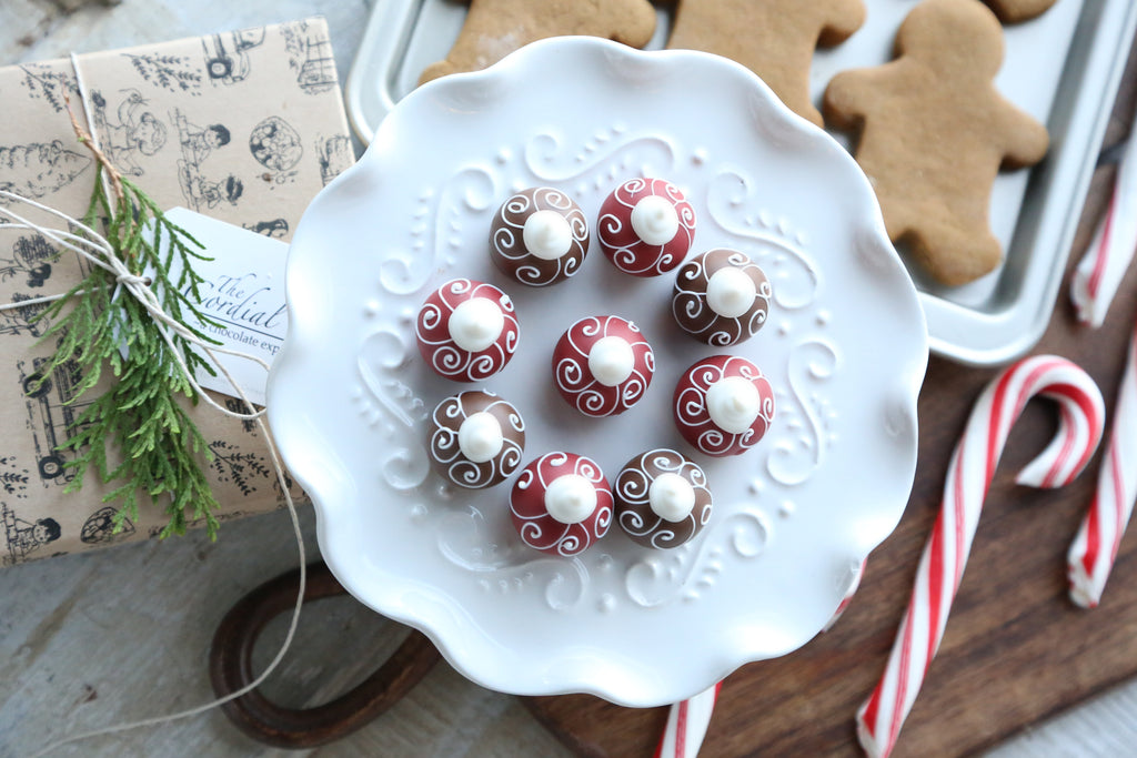 Cordial Cherries ~ 9-Piece ~ Gingerbread & Peppermint Flavored