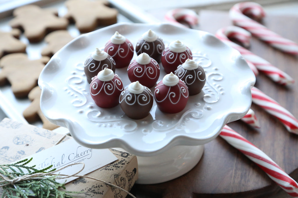 Cordial Cherries ~ 9-Piece ~ Gingerbread & Peppermint Flavored