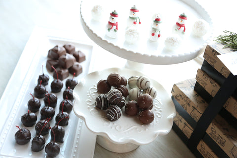 Cordial Cherries ~ 4-Tier Gift Tower ~ Snowmen and Snowballs