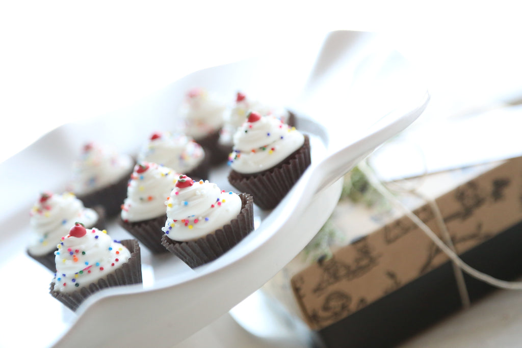 Chocolate Truffles ~ 9-Piece Gift ~ Birthday Cupcakes