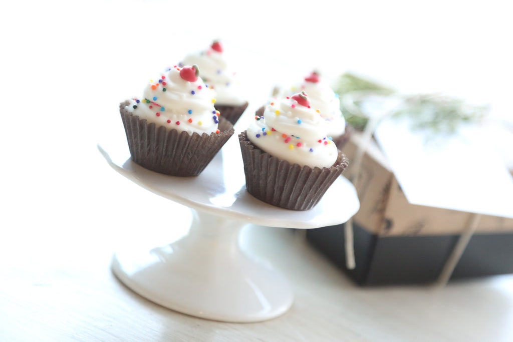 Chocolate Truffles ~ 4-Piece Gift ~ Birthday Cupcakes