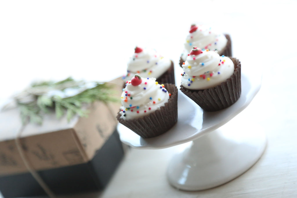 Cordial Cherries ~ 4-Piece Gift ~ Birthday Cupcakes
