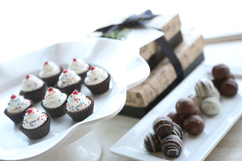Chocolate Truffles ~ 2-Tier Gift Tower ~ Birthday Cupcakes