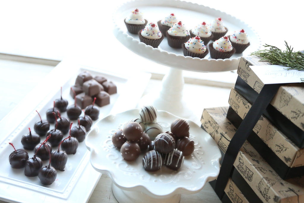 Chocolate Truffles ~ 4-Tier Gift Tower ~ Birthday Cupcakes