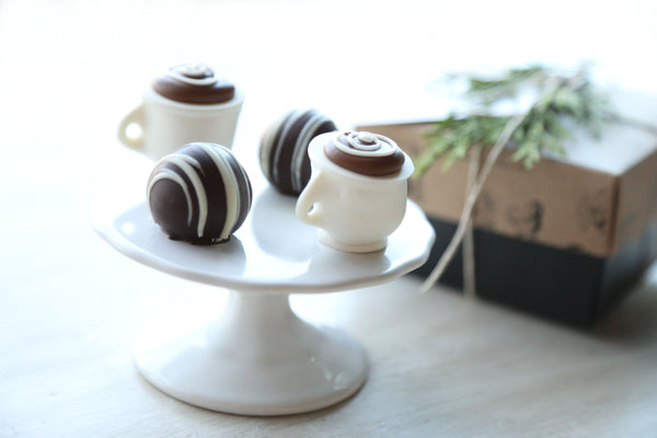 Chocolate Truffles ~ 4-Piece Gift ~ Coffee Cups