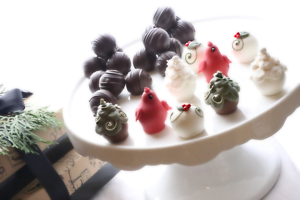 Chocolate Truffles ~ 2-Tier Gift Tower ~ Winter Garden