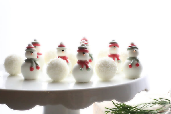 Chocolate Truffles ~ 16-Piece Gift ~ Snowmen and Snowballs