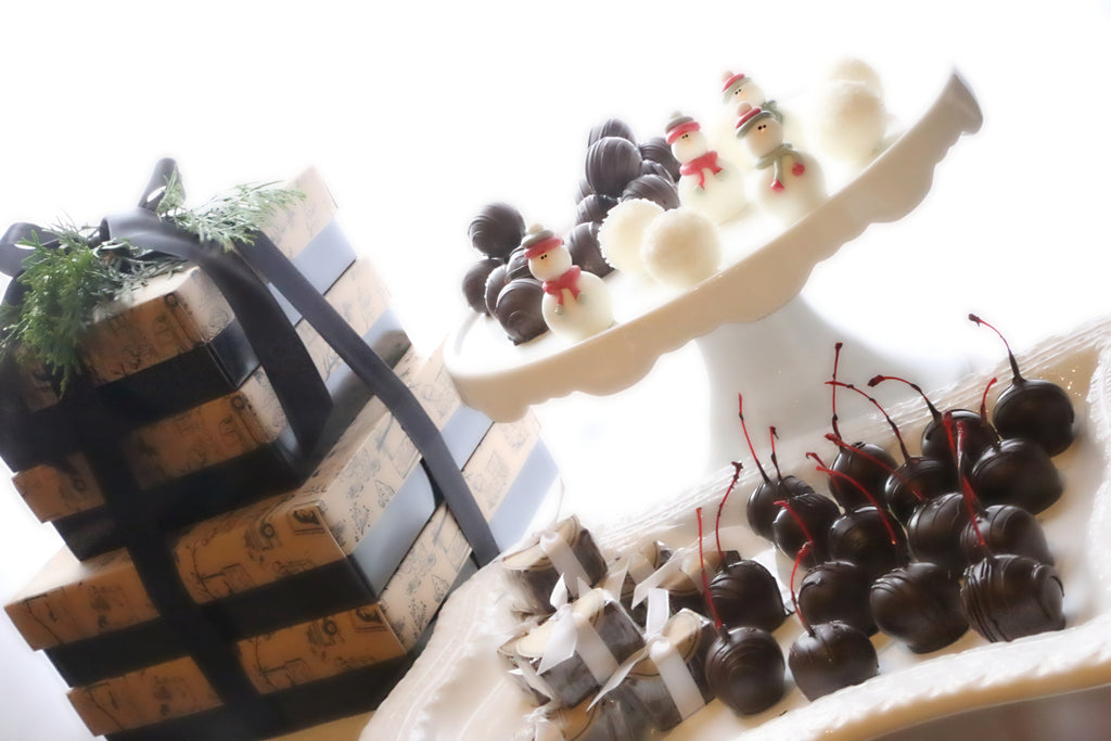Chocolate Truffles ~ 4-Tier Gift Tower ~ Snowmen and Snowballs