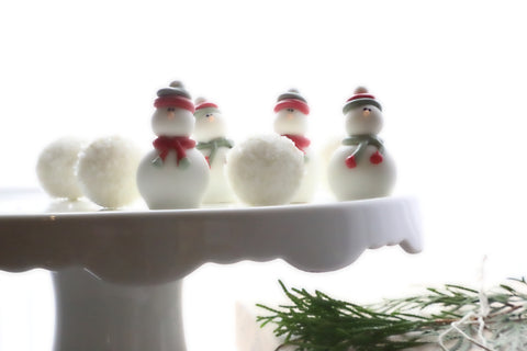 Chocolate Truffles ~ 9-Piece Gift ~ Snowmen and Snowballs