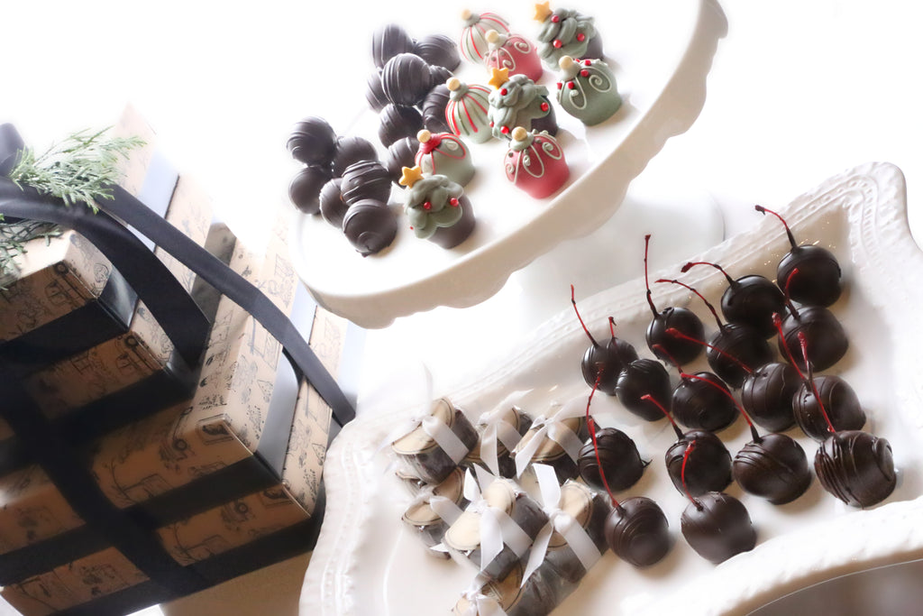 Chocolate Truffles ~ 4-Tier Gift Tower ~ Christmas Trees and Ornaments